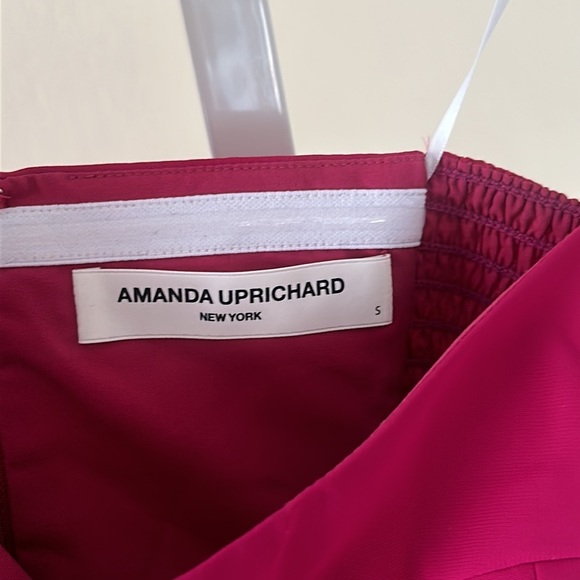 Amanda Uprichard Fuschia Mini Dress with Draping size Small - Picture 6 of 8